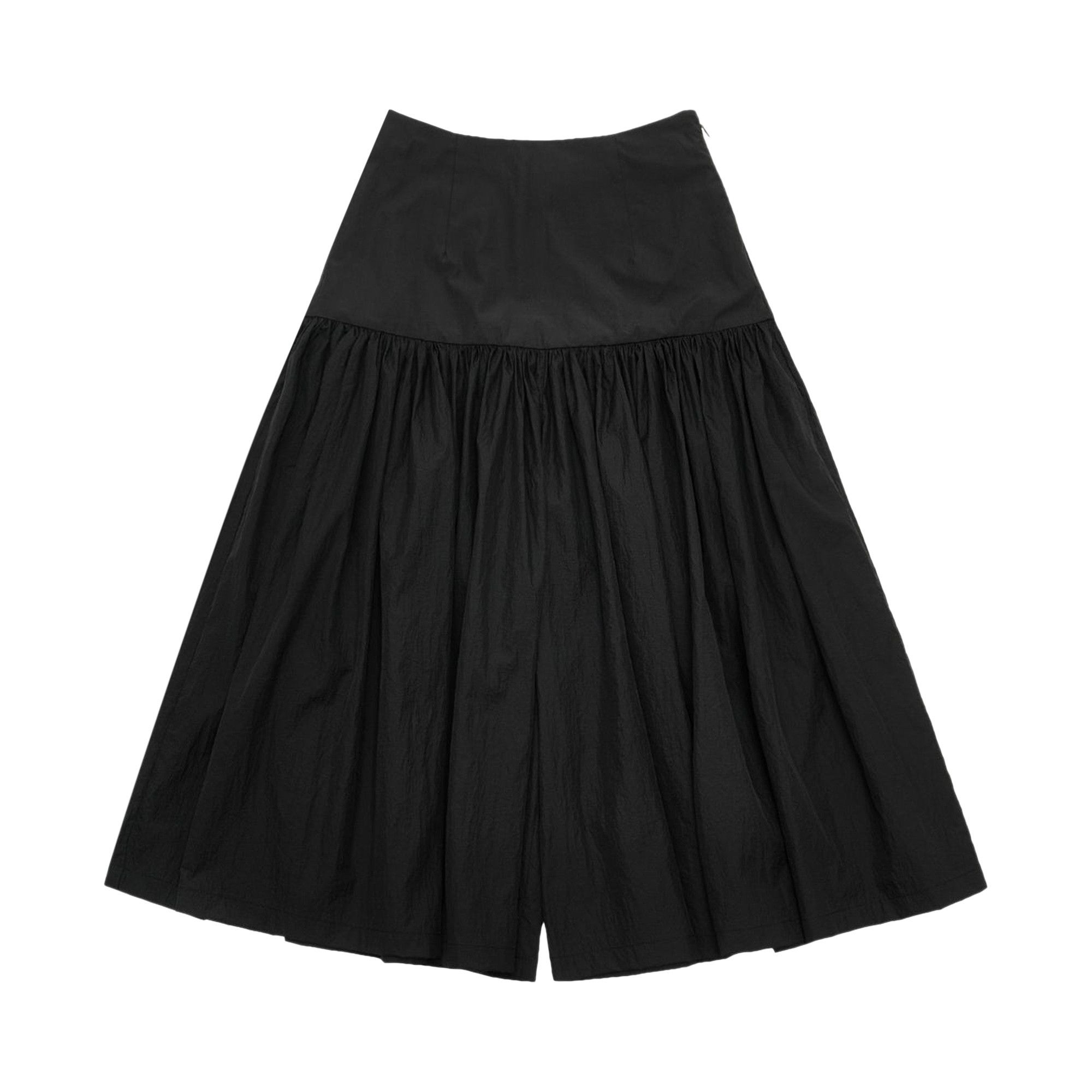 Buy Amomento Shirring Culotte Pants 'Black' - AM25SSW02PT BLAC | GOAT