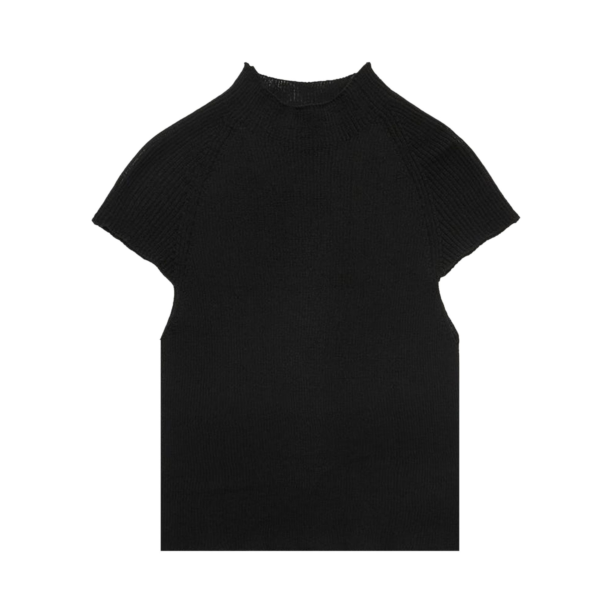 Buy Amomento Wholegarment Cap Sleeve Knit Top 'Black