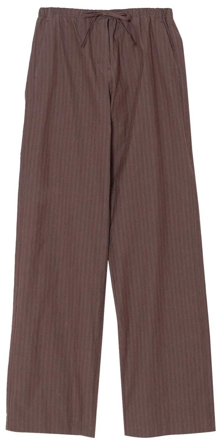 Amomento Stripe Banding Pants Brown