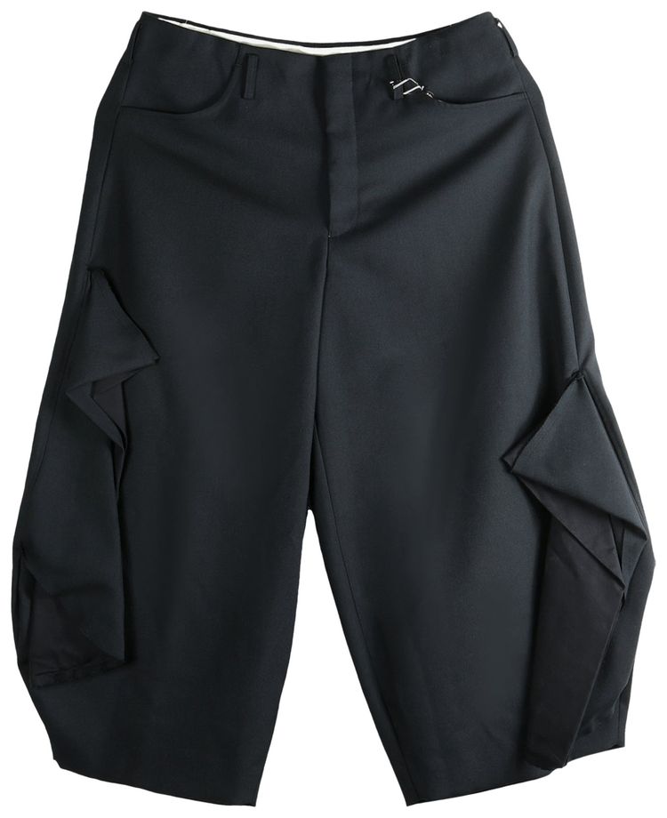 Comme des Garcons Homme Plus Irregular Wide Leg Pants Black