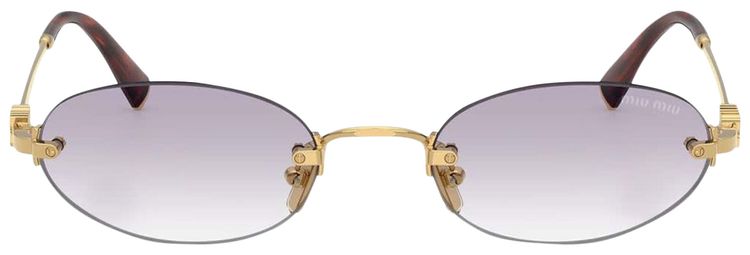 Miu Miu Oval Sunglasses Dark Grey