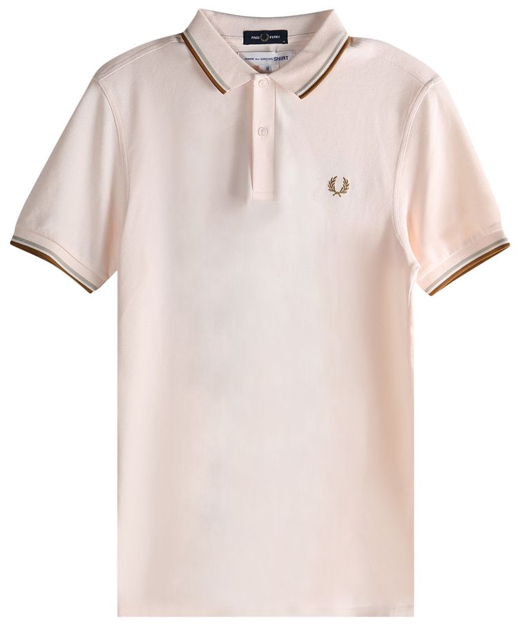 Comme des Garcons SHIRT Classic Knitted Polo T Shirt Peach