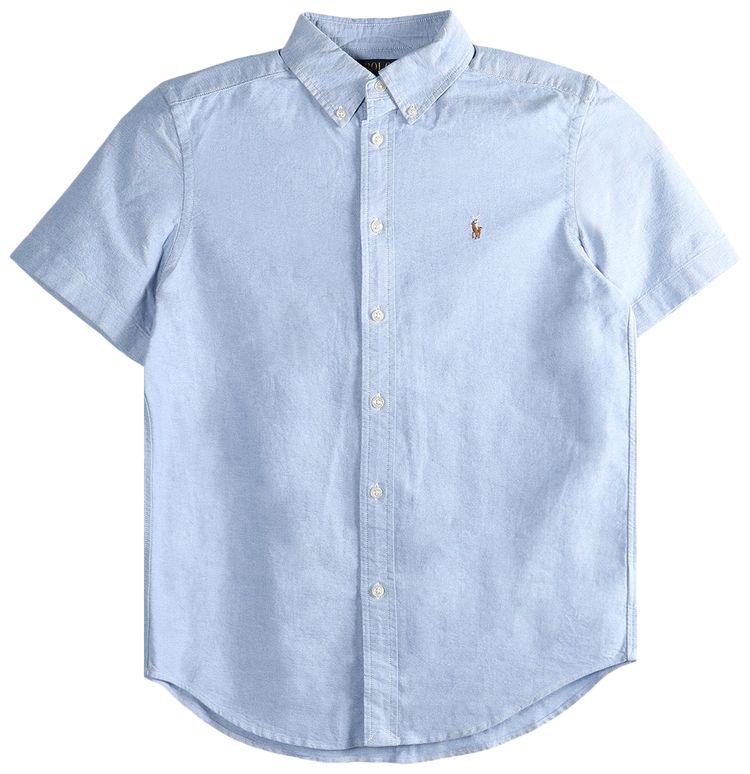 Polo Ralph Lauren Kids Short Sleeve Oxford Sport Shirt Blue