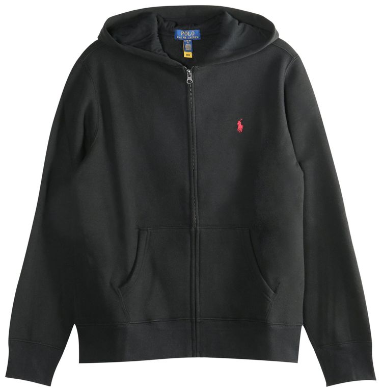 Polo Ralph Lauren Kids Fleece Full Zip Hoodie Polo Black