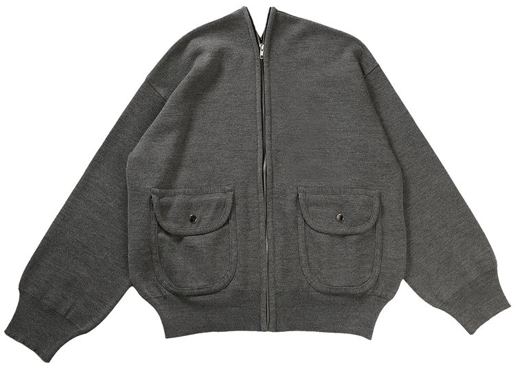 Magliano Gerri Knitted Bomber Jacket Dark Grey