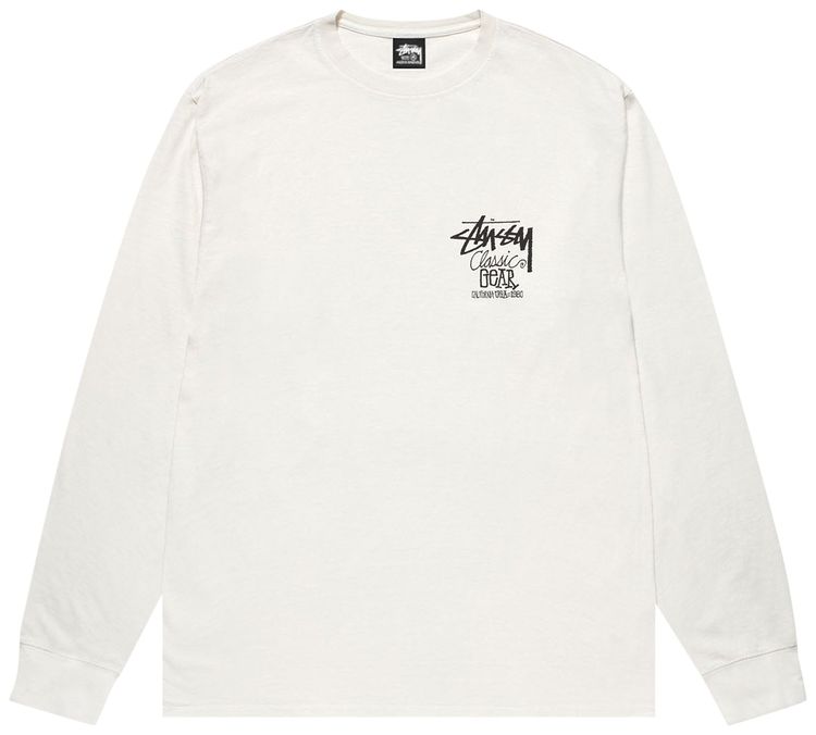 Stussy Classic Gear Long Sleeve Tee Pigment Dyed Natural