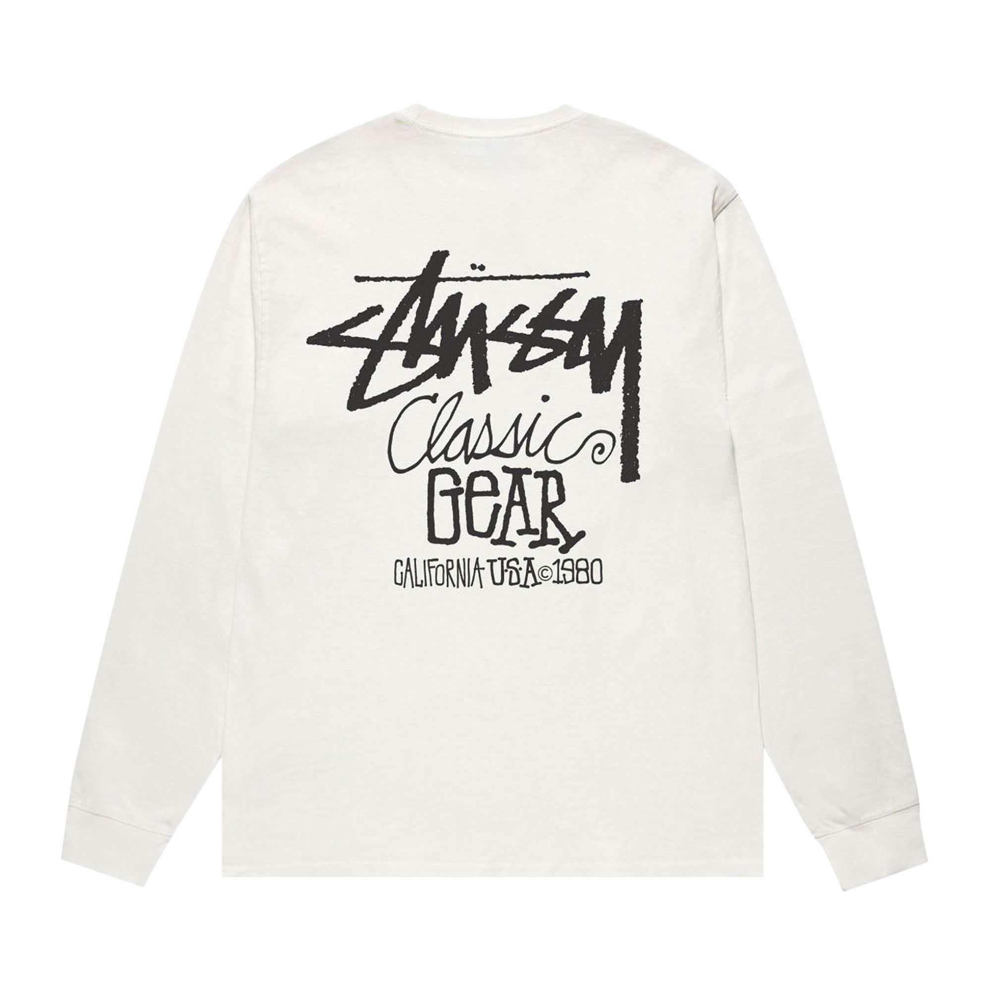 Buy Stussy Classic Gear Long-Sleeve Tee Pigment Dyed 'Natural