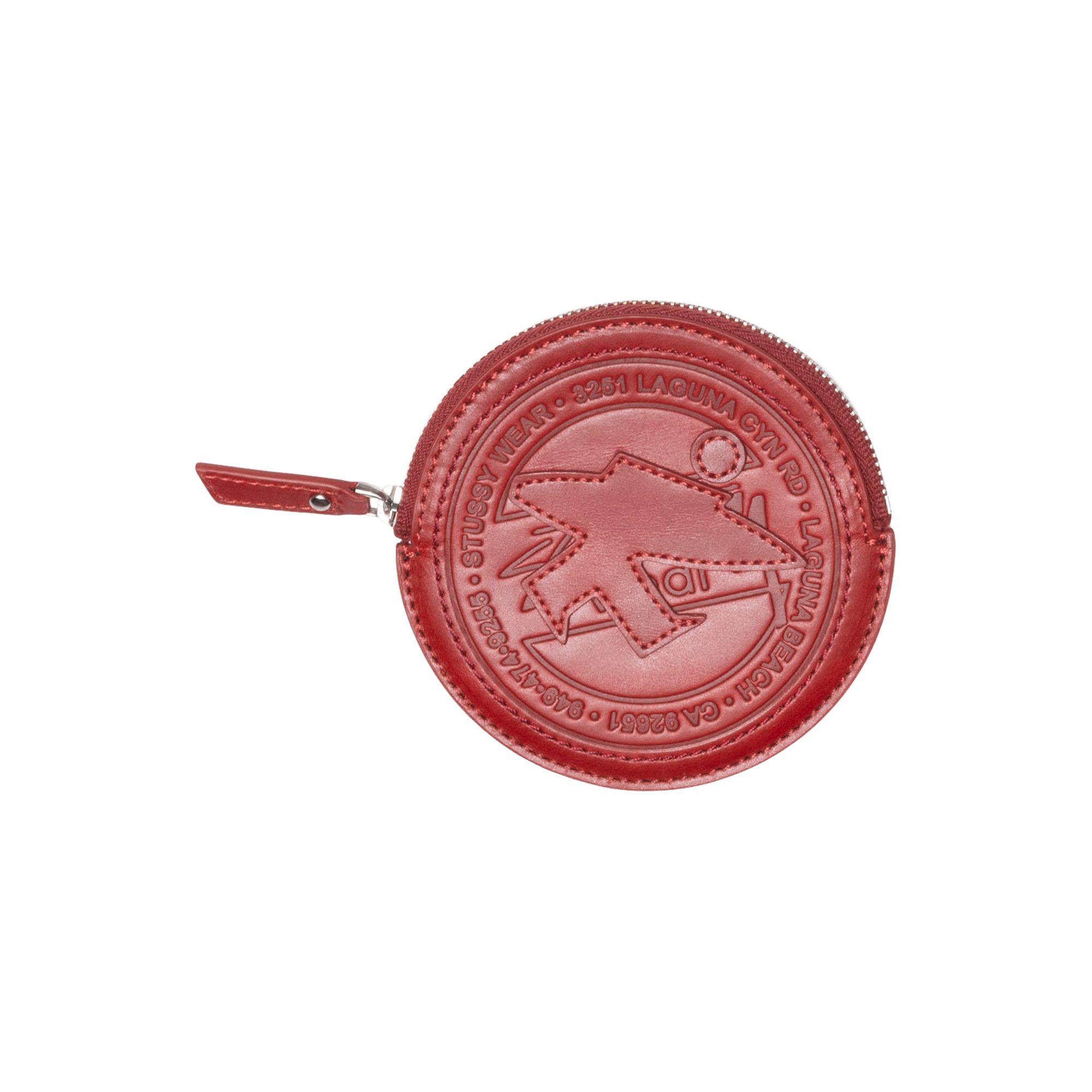 Buy Stussy Surf Dot Leather Pouch 'Fire Red' - 136141 FIRE | GOAT UK