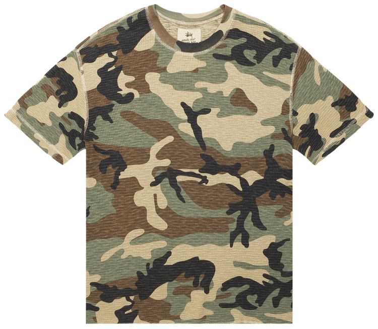 Stussy Pigment Dyed Short Sleeve Thermal Camo