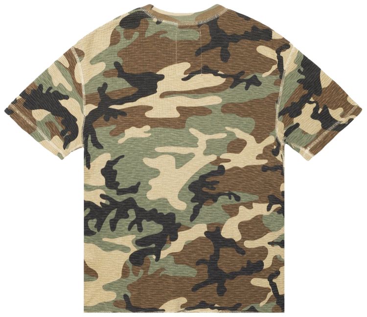 Stussy Pigment Dyed Short Sleeve Thermal Camo