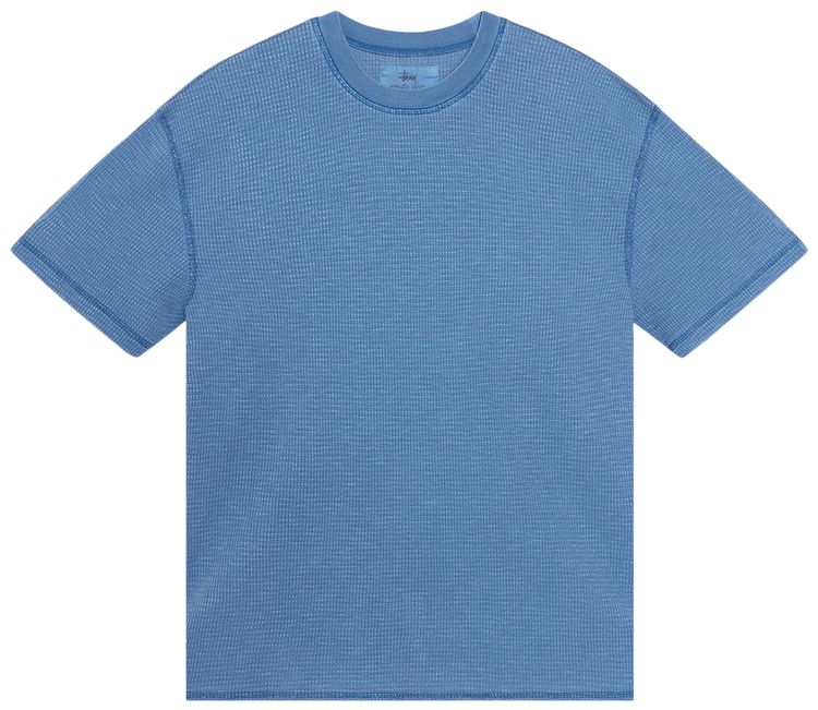 Stussy Pigment Dyed Short Sleeve Thermal Blue