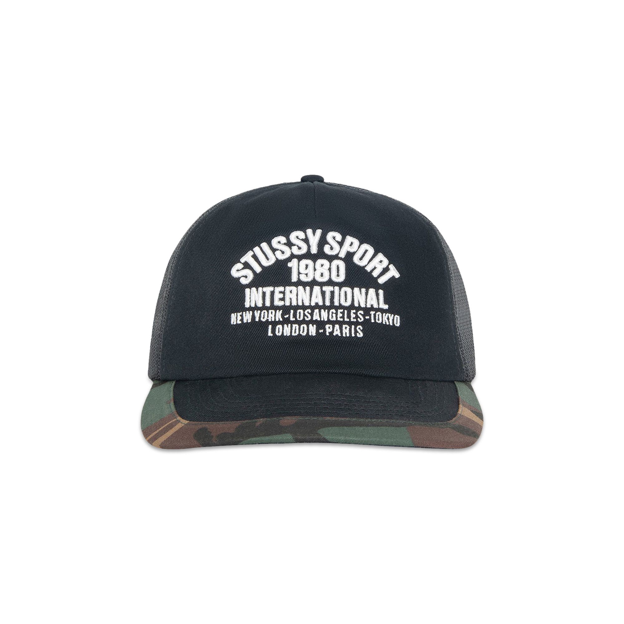 Trucker International Snapback – Black | Headwear | Stüssy