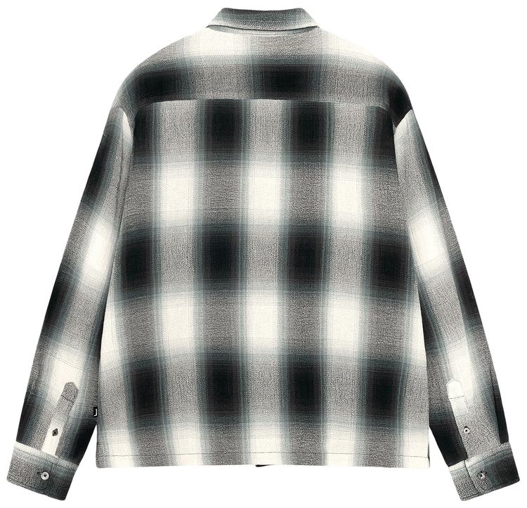 Stussy Loose Weave Plaid Shirt Grey
