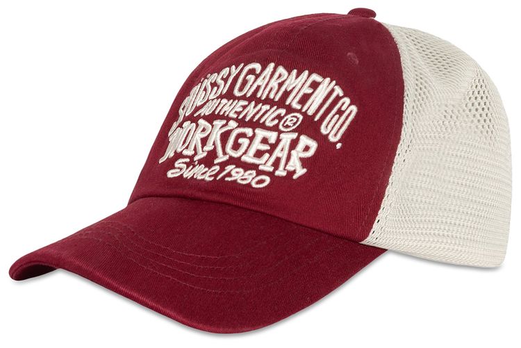 Stussy Low Profile Workgear Strapback Wine