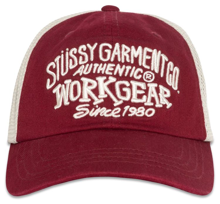 Stussy Low Profile Workgear Strapback Wine