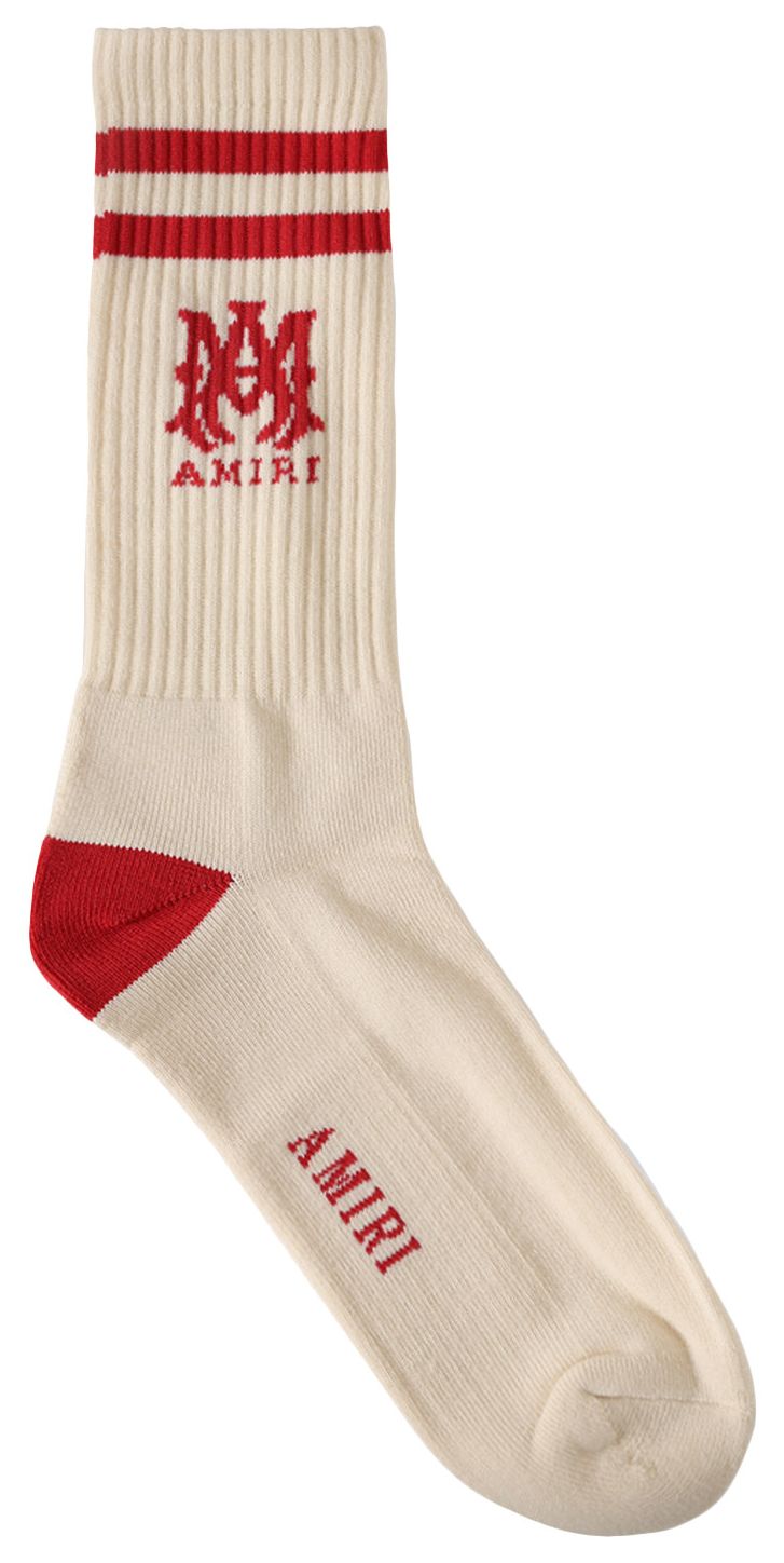 Amiri Stripe Socks Varsity Red