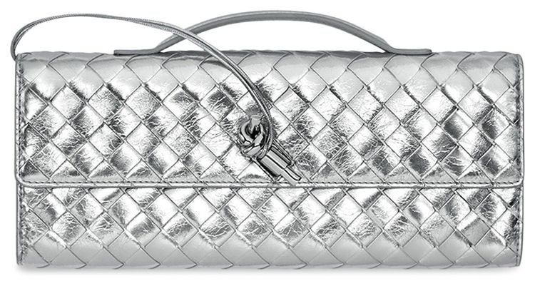 Bottega Veneta Andiamo Clutch Silver
