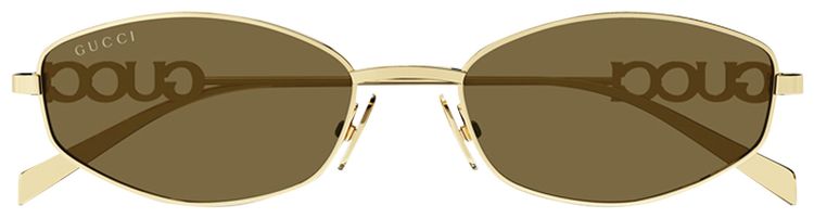 Gucci Oval Sunglasses Shiny Endura Gold