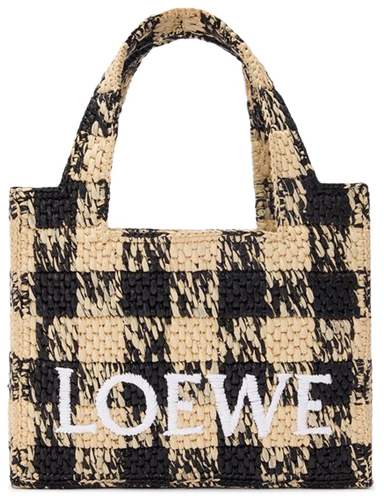 Loewe Mini Font Tote Bag NaturalBlack