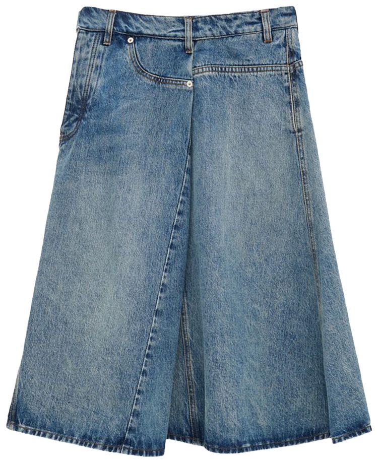 Loewe Deconstructed Skirt Washed Denim