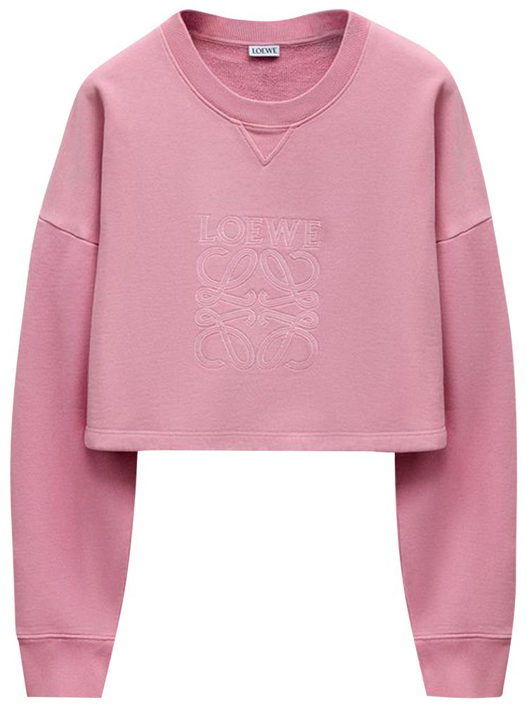 Loewe Cropped Sweatshirt Pink