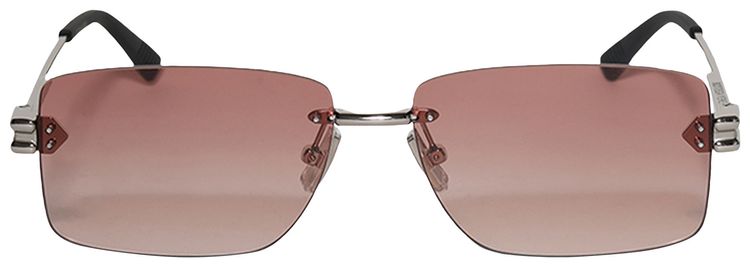Bottega Veneta Rectangular Sunglasses Silver