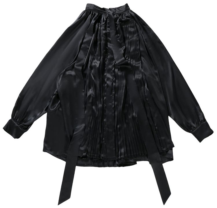 Ann Demeulemeester Likki Comfort Pleated Shirt Black