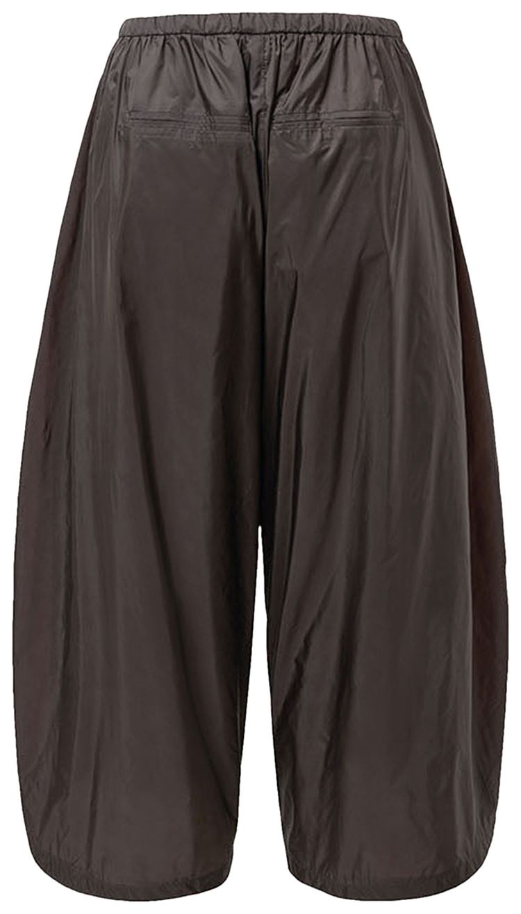 Amomento Nylon Shirring Pants Dark Brown