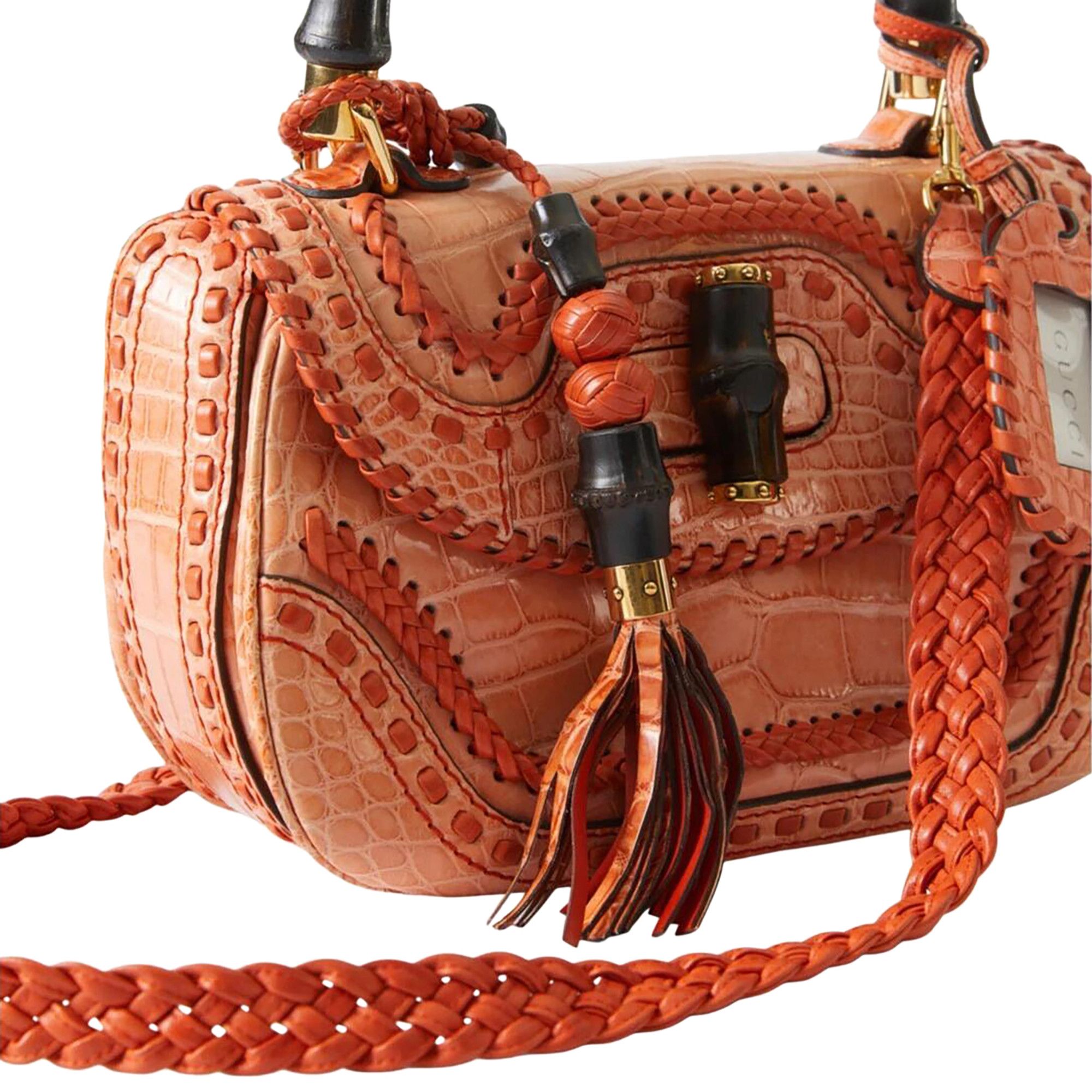 ❤︎ こ こ ち ぃ ❤︎様 Autre Marque Gucci Leather New Bamboo Studs Handbag 263970