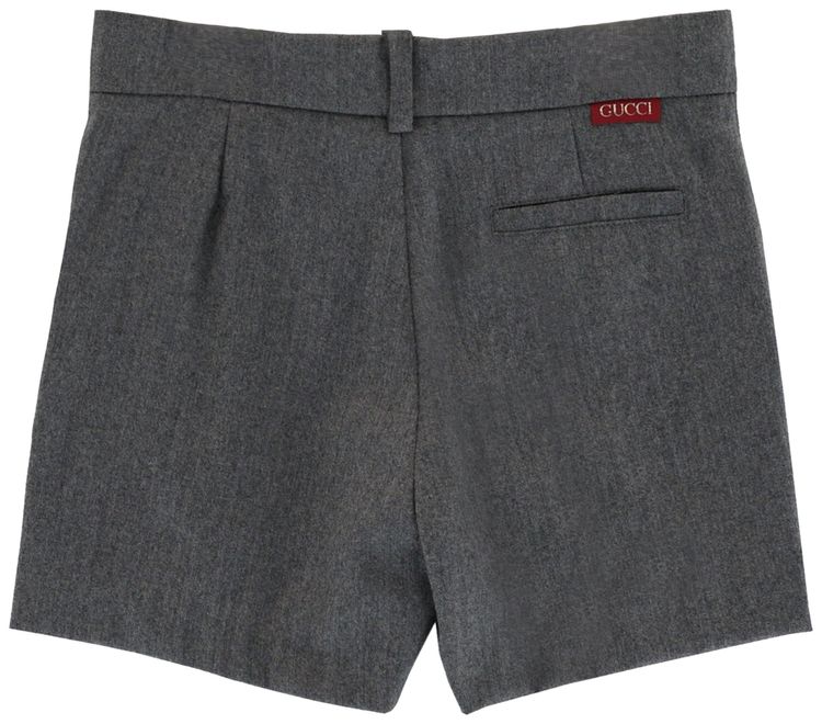 Gucci Kids Bermuda Wool Shorts Grey