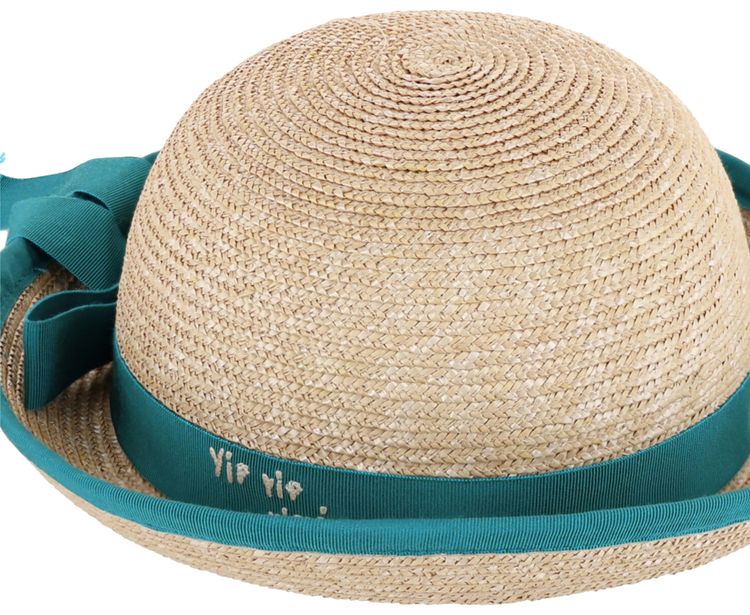 Gucci Kids Bow Straw Hat Multicolor