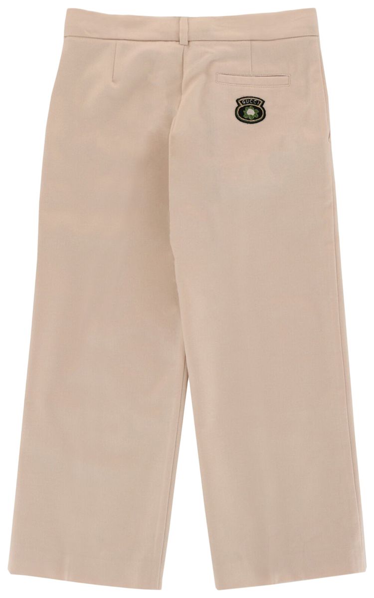 Gucci Kids Checkered Wool Trousers White