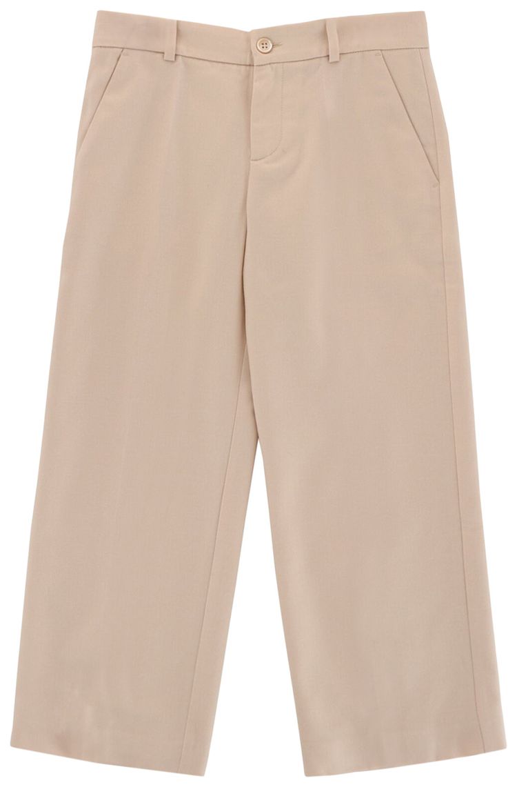 Gucci Kids Checkered Wool Trousers White