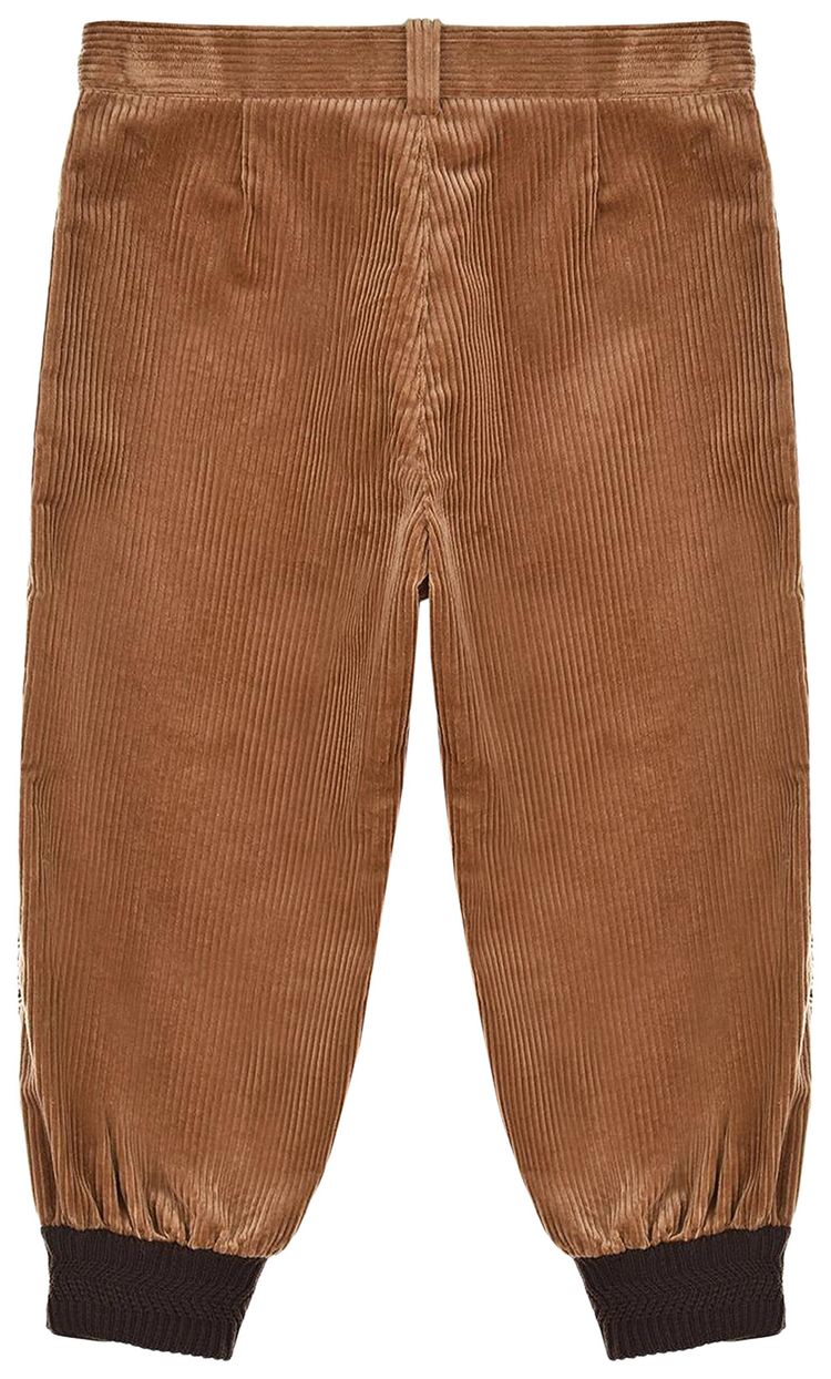 Gucci Kids Corduroy Joggers Brown