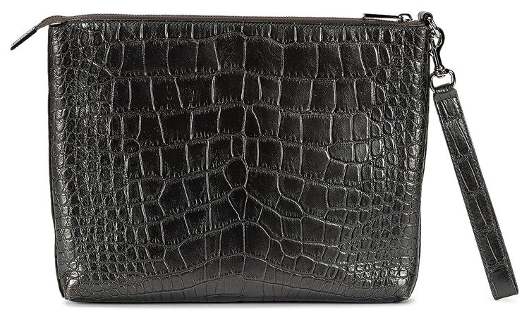 Gucci Crocodile Millenium Small Envelope Pouch Military
