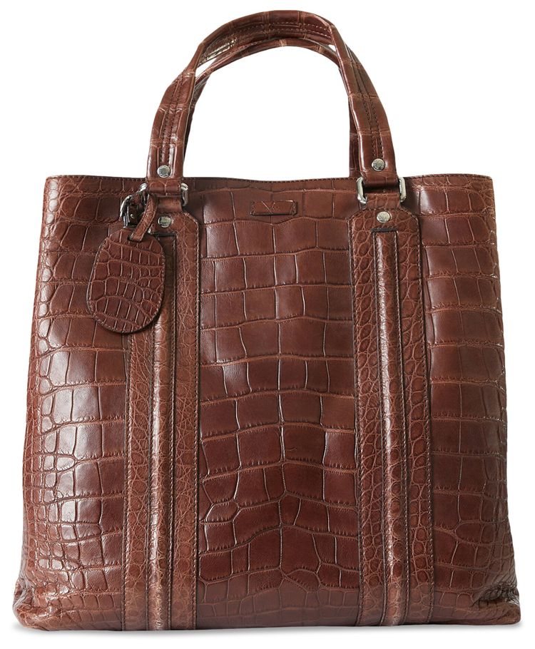 Gucci Crocodile Tote Bag Light Cocoa