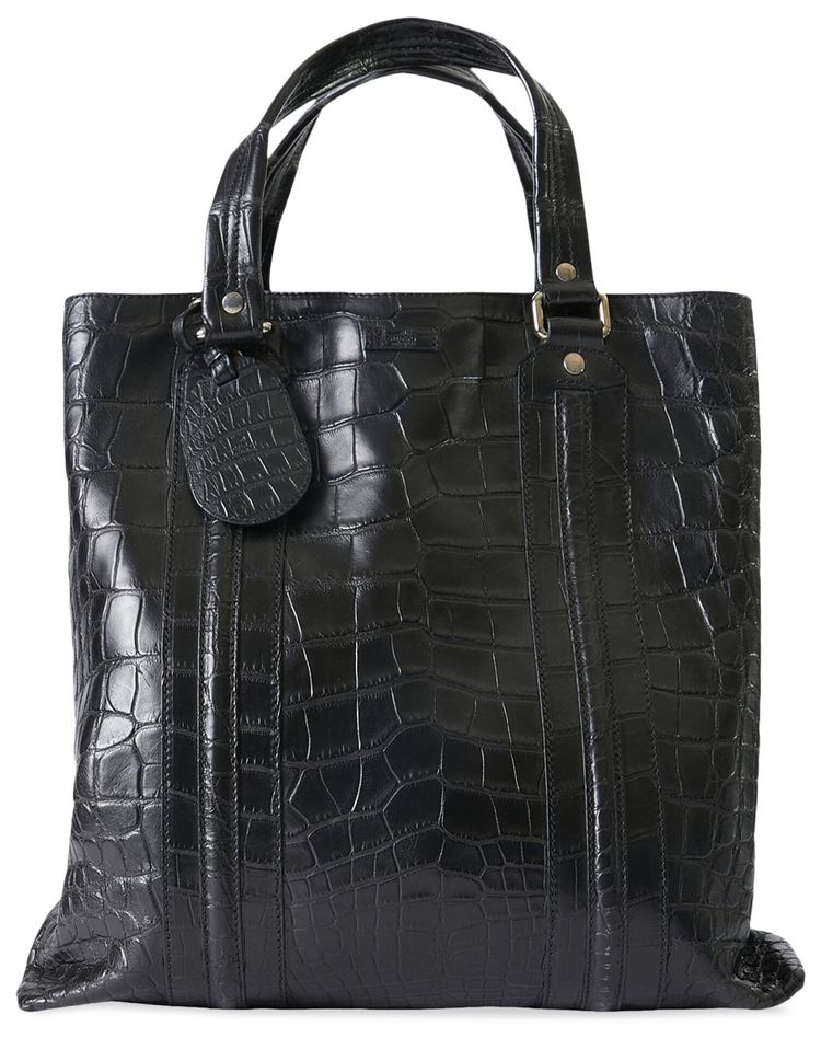 Gucci Crocodile Tote Bag Black