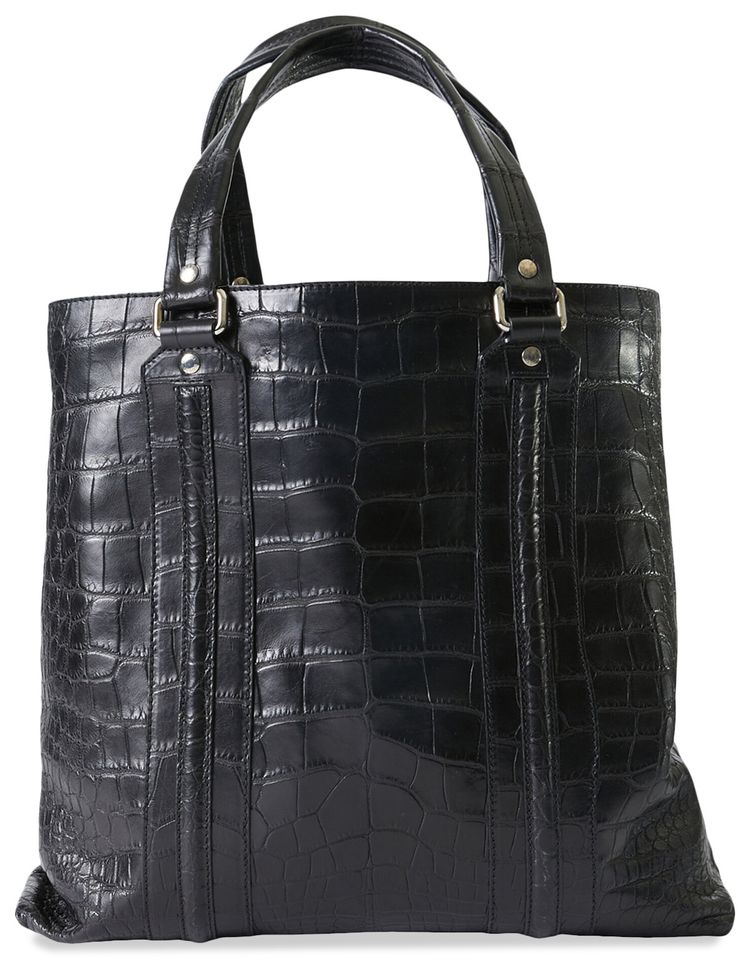 Gucci Crocodile Tote Bag Black