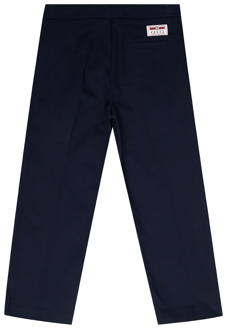 Gucci Kids Pleated Trousers Dark Blue