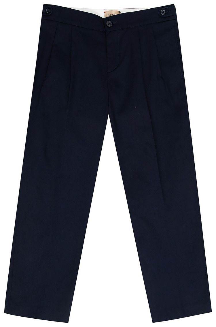 Gucci Kids Pleated Trousers Dark Blue