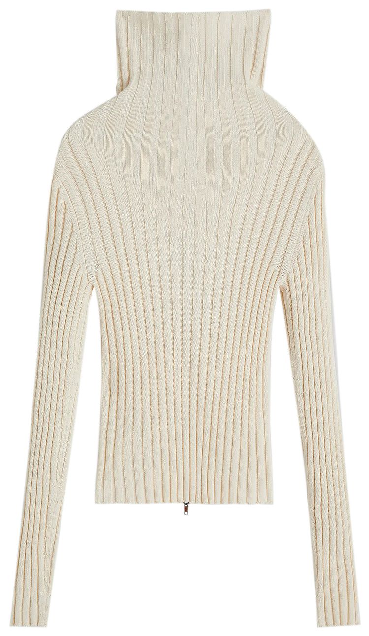 Phoebe Philo Funnel Neck Cardigan Cream