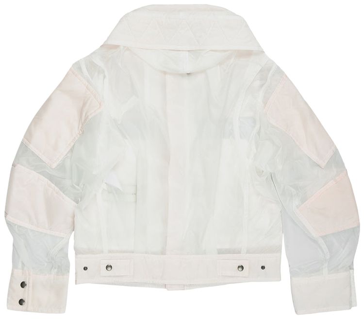Dries Van Noten Satin Hooded Jacket Transparent