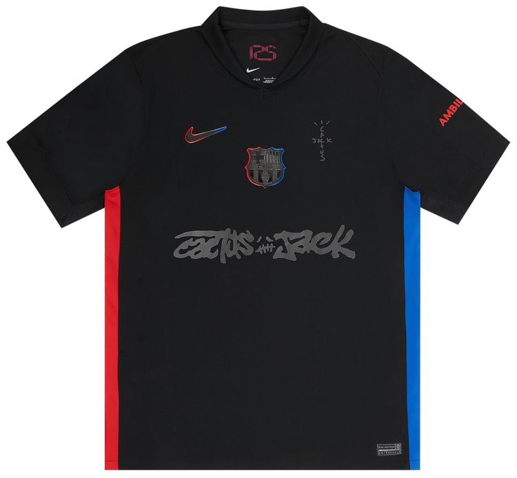 Nike FC Barcelona x Cactus Jack 202425 Match Away Jersey Black