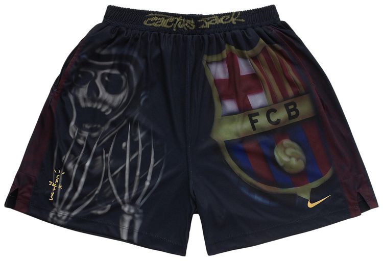 Nike FC Barcelona x Cactus Jack Skeleton Home Shorts Black