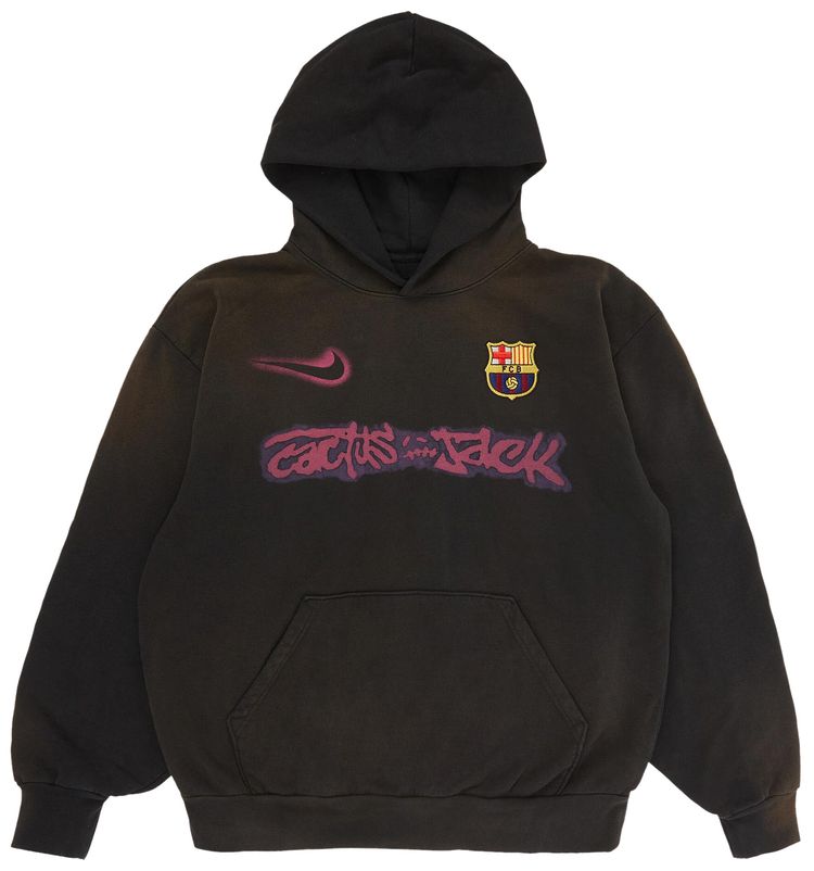 Nike FC Barcelona x Cactus Jack Spray Logo Hoodie Blue