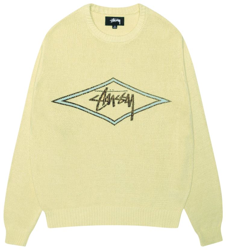 Stussy Surf Team Sweater Faded Lime