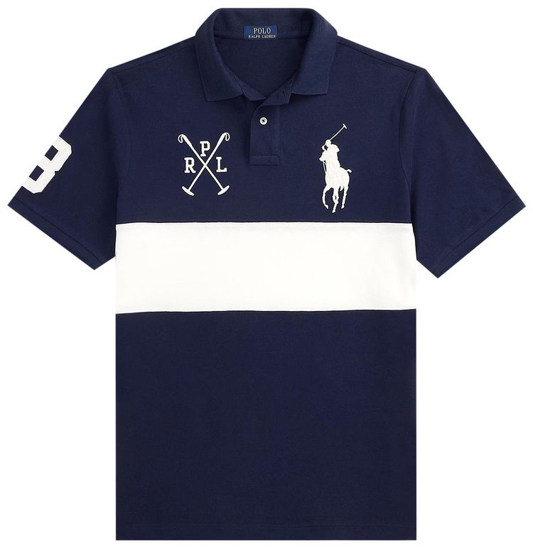 Polo Ralph Lauren Short Sleeve Basic Mesh Novelty Big Pony Polo Newport NavyNevis