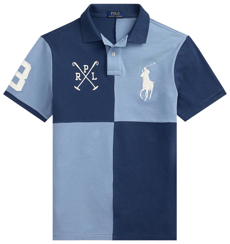 Polo Ralph Lauren Short Sleeve Basic Mesh Novelty Big Pony Polo Rustic NavyChannel Blue