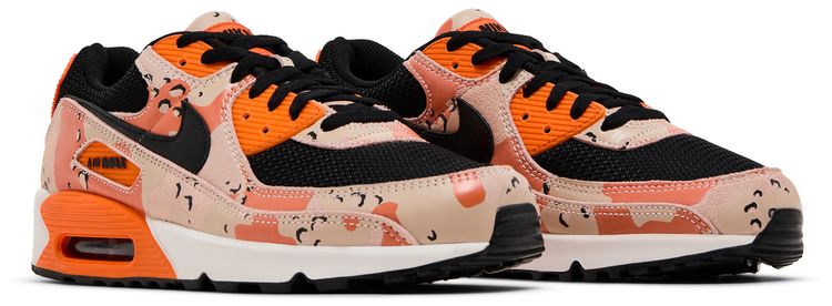Nike Air Max 90 Premium Camo Pack   Bio Beige Safety Orange