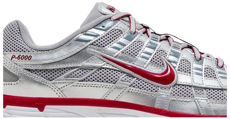 Nike P 6000 Metallic Silver Gym Red